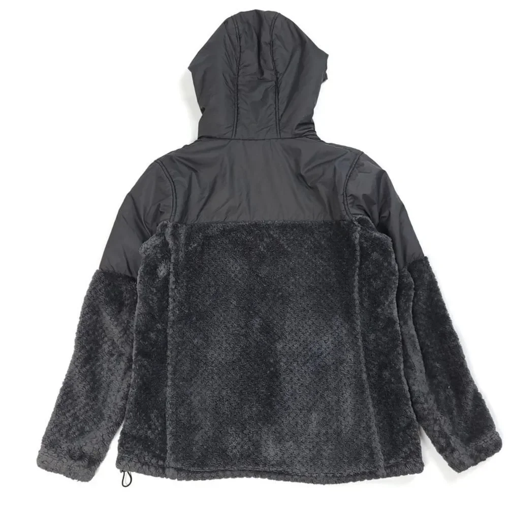 COLUMBIA Fireside Sherpa Hoodie Warm Tech Zip Jacket in Gray Medium Gorpcore - Picture 6 of 8